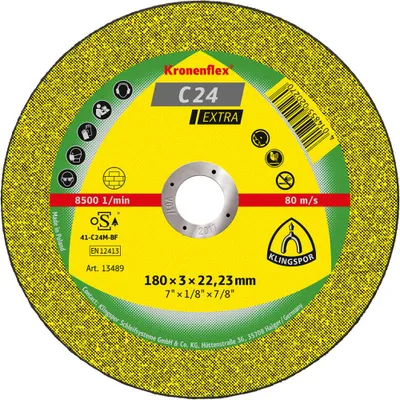 Produktbild von Klingspor Trennscheibe C24 Extra 180x3,0mm ger.
