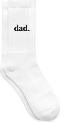 Produktbild von Spreadshirt Dad Schriftzug Stickerei Tennissocken, 37-41, Weiß