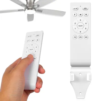 Productafbeelding van Universele afstandsbediening voor plafondventilatoren - 6-standenbediening met dimfunctie voor het licht en een timer van 1/2/4 uur - Geschikt voor 433 MHz-ontvangers
