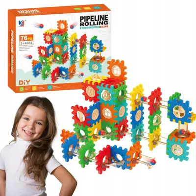 Produktbild von ProNice Konstruktionsspielzeug Kugelbahn 76 Teile Großes Set