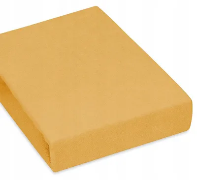 Produktbild von Designpremium Gelbes Frottee Spannbettlaken mit Gummizug 90x200 cm