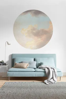 Produktbild von Komar Vlies Fototapete rund und selbstklebend "Relic Clouds" - Größe: 125 x 125 cm (Breite x Höhe) - 1 Stück