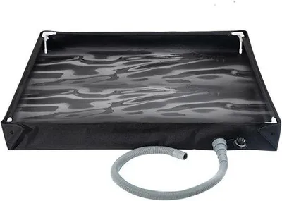 Image de Douche portative - Bassin d'eau pliable - Douche extérieure - Construction étanche - 80 x 80 cm - Vert