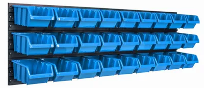 Image de Étagère avec 27 boîtes de rangement empilables et plateaux extensibles