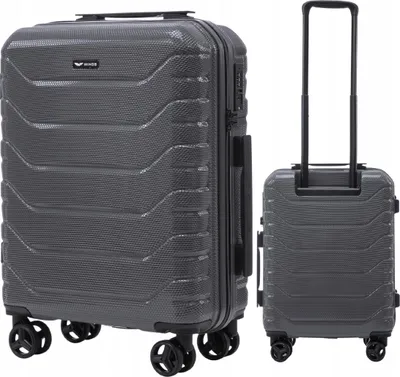 Produktbild von WINGS Kleine Hartschalen-Kabinenkoffer Crake Polycarbonat TSA Grau