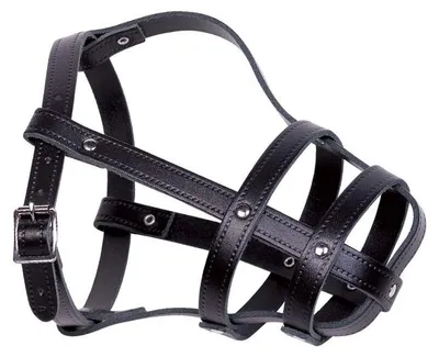 Obrázek produktu pro Černý kožený obojek Nobby; velikost 6; 26/44 cm