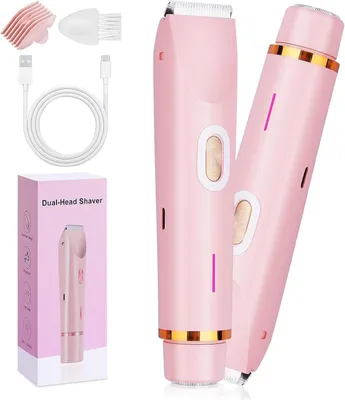 Produktbild von Intimrasierer für Frauen 2026 Neu Elektrischer Rasierer Damen 2-in-1 Doppelkopf Intimrasierer mit LED Gesichtshaarentferner für Frauen Bikini-Trimmer