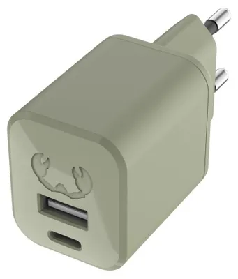 Produktbild von FRESH 'N REBEL USB-C Mini Charger 30W, Dried Green (00220317) Ladegerät (USB-A + USB-C)