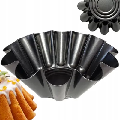 Obrázek produktu pro Forma na bábovku květ 24 cm z uhlíkové oceli