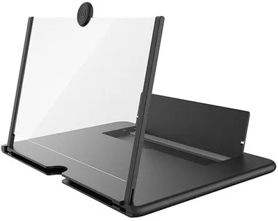 Produktbild von 16-Zoll tragbare Mobiltelefonloep, 3D-Bildverstärker für alle Smartphones zum Anschauen von Videos, tragbare Mobiltelefonhalterloep (schwarz)