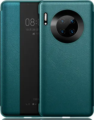 Produktbild von Huawei Mate 30 Pro Hülle, LaimTop Slim Business Smart View Intelligente Wake up-/Sleep Flip Leder Cover Schutzhülle für Huawei Mate 30 Pro Grün