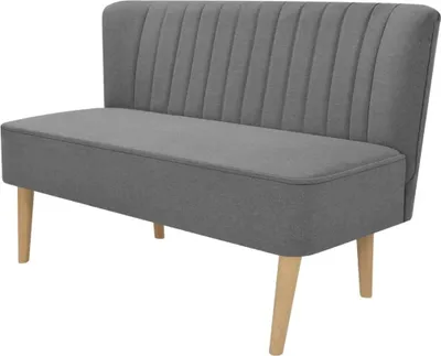 Image de Canapé 117 x 55,5 x 77 cm Tissu Gris clair