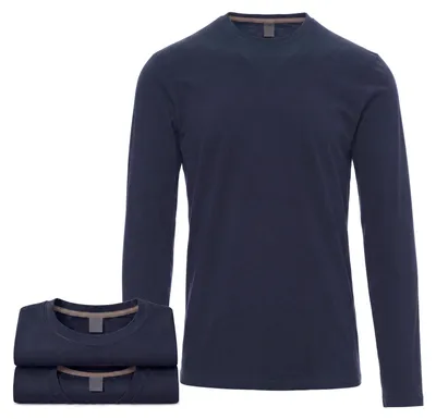 Produktbild von Mivaro Herren 3er Pack Langarmshirts aus Baumwolle - Longsleeve mit Rundhals, leicht anliegend, feinmaschiges Gewebe, Größen S bis 5XL
