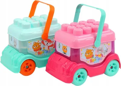 Obrázok produktu pre Vzdelávacie stavebnicové kocky v tvare autobusu pre deti Technok 0396