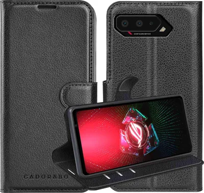 Obrázek produktu pro Cadorabo Case for Asus ROG Phone 5 in PHANTOM BLACK Ochranné pouzdro s magnetickým zavíráním, funkcí stojánku a flipovým krytem se slotem na karty Etui Mobile Flap Case Book Tasche