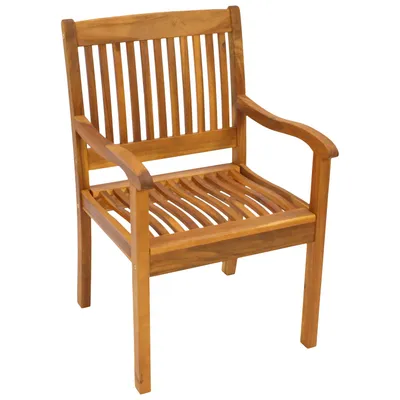Produktbild von DEGAMO Gartenstuhl Holzstuhl Gartensessel MARACANA, Akazienholz braun geölt