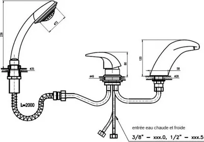Immagine prodotto di Rubinetto per vasca, Colore: Oro, Dimensioni: 1/2'' (D471.5YZ)