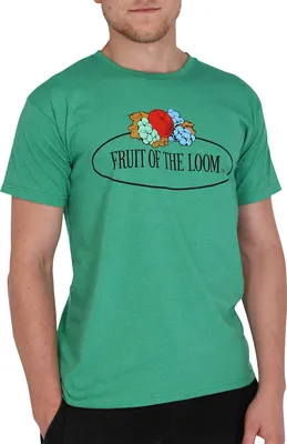 Produktbild von Fruit of the Loom T-Shirt mit Vintage Logo Farbe: retro grün meliert Größe: S