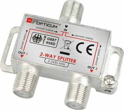 Zdjęcie produktu dla Hub OPTICUM 2xF HQ 5-2400 MHz, we wszystkich kierunkach