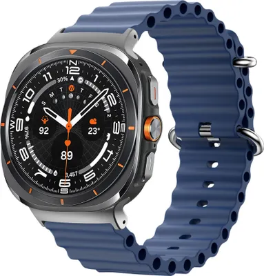 Produktbild von Bandz Ocean Silikonarmband Classic - passend für Samsung Galaxy Watch Ultra / Ultra 2025 (dunkelblau)