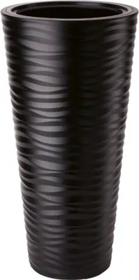 Produktbild von Sahara Dunes Slim 40 Runder Blumentopf | Schwarz