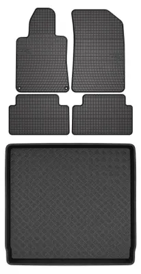 Zdjęcie produktu dla Dywaniki gumowe + mata bagażnika do Peugeot 508 I 2010-2018 (kombi) – czarne, dopasowane – Wielganizator SolidPRO