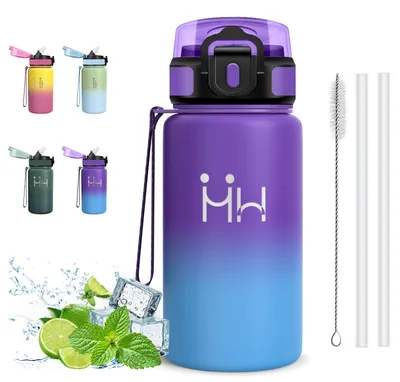 Produktbild von Edelstahl Trinkflasche 0,5l Kinder BPA-frei Auslaufsicher Wasserflasche