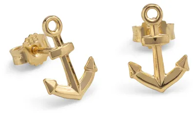 Produktbild von NKlaus Paar Anker-Ohrstecker, 333 Gelbgold, 8 Karat, glänzend