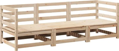 Produktbild von vidaXL 3-tlg. Garten-Sofagarnitur Massivholz Kiefer