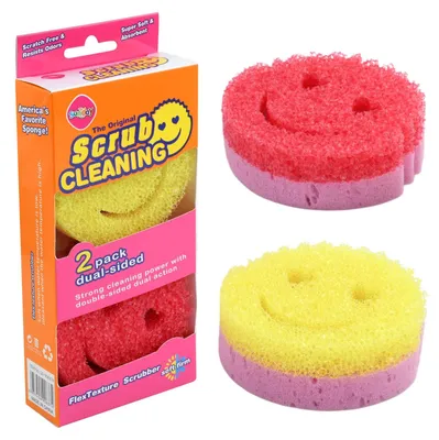 Produktbild von Putzschwamm - Kratzfreier Topfreiniger mit Texturveränderung - Küchenreinigung - 2er Pack, zufällige Farben