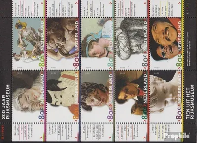 Produktbild von Briefmarken Niederlande 2000 Mi 1791-1800 Kleinbogen (kompl.Ausg.) postfrisch Kunstwerke