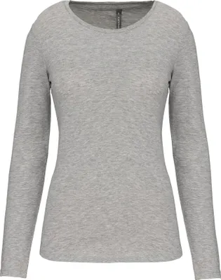 Produktbild von Kariban Damen Langarm-T-Shirt mit Rundhalsausschnitt