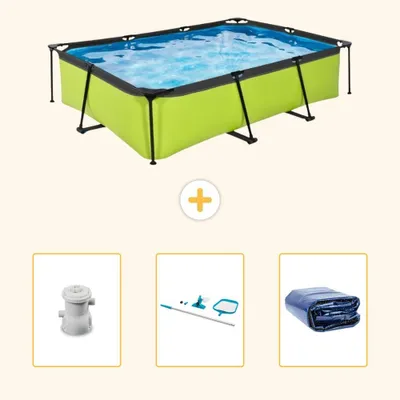 Imagen del producto de Piscina rectangular para exteriores - 300x200x65 cm - de 4 piezas - SCB81