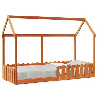 Obrázek produktu pro vidaXL Dětská postel domeček postel vosk hnědá 80x200 cm borovice