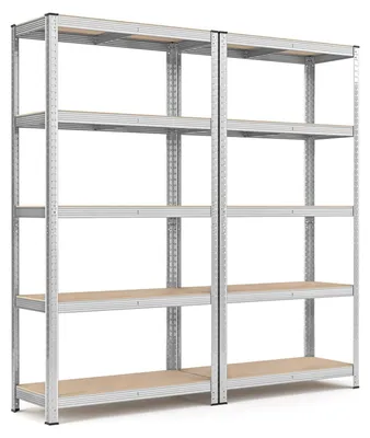 Immagine prodotto di Set di scaffali per garage, composto da 2 elementi – scaffali in acciaio – 180 x 90 x 40 cm