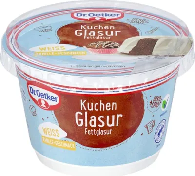 Produktbild von Dr. Oetker Kuchen Glasur Weiß Vanille-Geschmack 200g