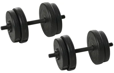 Immagine prodotto di Set 2 Manubri per Allenamento a Casa 8 Dischi 20 Kg in Acciaio