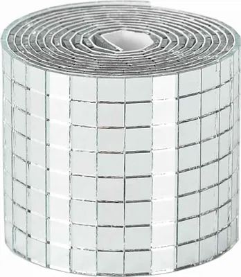 Produktbild von vidaXL Spiegel-Mosaikfliese Geometrisch 12 pcs Silber 100 x 4 cm Glas