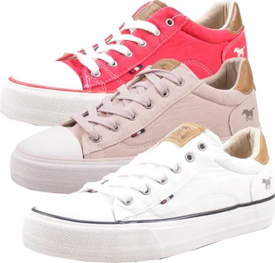 Produktbild von Mustang Damen Halbschuhe Sneaker Schnürschuhe 1272-301, Größe:41 EU, Farbe:Weiß