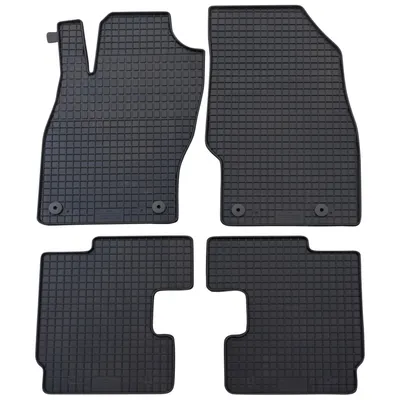 Image de Tapis en caoutchouc pour Opel Adam (toutes) 4 pièces Tapis en caoutchouc noir 4 pièces Inodore
