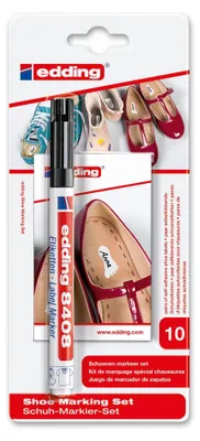 Produktbild von Edding 8408, Schwarz, Rundspitze, Schwarz, Rot, Weiß, 0,75 mm, CE, Sichtverpackung