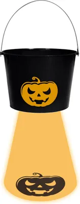 Immagine prodotto di Secchiello per caramelle Zucca nera con illuminazione Halloween - Taglia unica