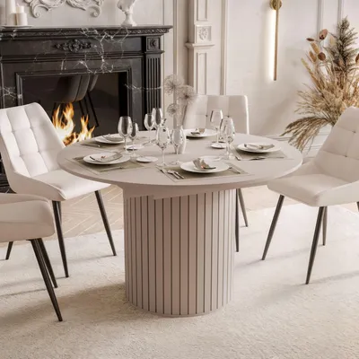 Produktbild von Ausziehbarer Tisch ELODIE 120–160 cm kaschmir