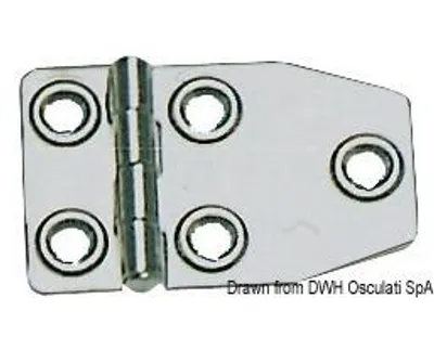 Obrázok produktu pre Záves AISI316, leštený 102x46 mm , 1 kus