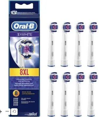 Produktbild von Oral-B CrossAction 80339341, 8 Stück(e), Blau, Grün, Weiß, 3 Monat( e), Deutschland, Oral-B, alle Oral-B elektrische tandenborstels, behalve Oral-B Pulsonic