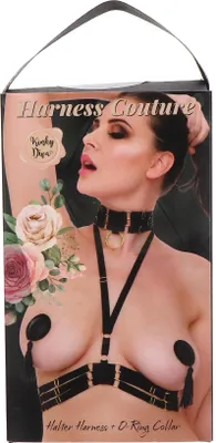 Image de Harnais licou + collier O-Ring Noir