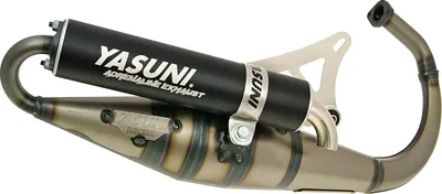 Zdjęcie produktu dla Układ wydechowy Yasuni Scooter Z z homologacją, czarny kompatybilny z Minarelli vertical, Yamaha BWS NG, MBK Booster Aprilia SR AC Rocket Bump Slider Stunt Spy Amico Spirit Itteco