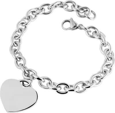 Produktbild von Akzent Bettelarmband, Edelstahl, Herz