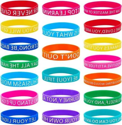 Produktbild von Motivierende Sport Armbänder Silikon Unisex 20 Stück