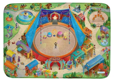 Produktbild von Spielteppich Zirkus ultrasoft 100x150cm